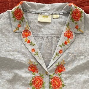 Anthropologie embroidered top